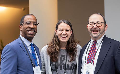 Three attendees at the 2019 OhioLINK Annual Summit