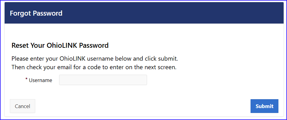 MP7 Forgot Your Password form