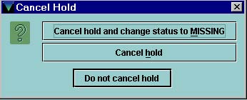 Cancel Hold
